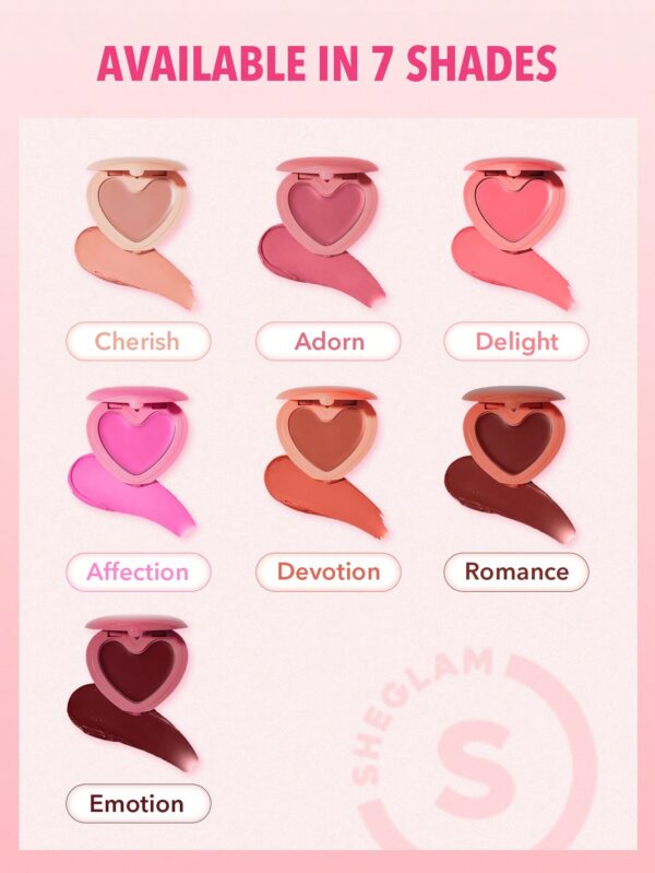 رژگونه کرمی قلبی شیگلم  SHEGLAM Heartbreaker Cream Blush - تصویر 3