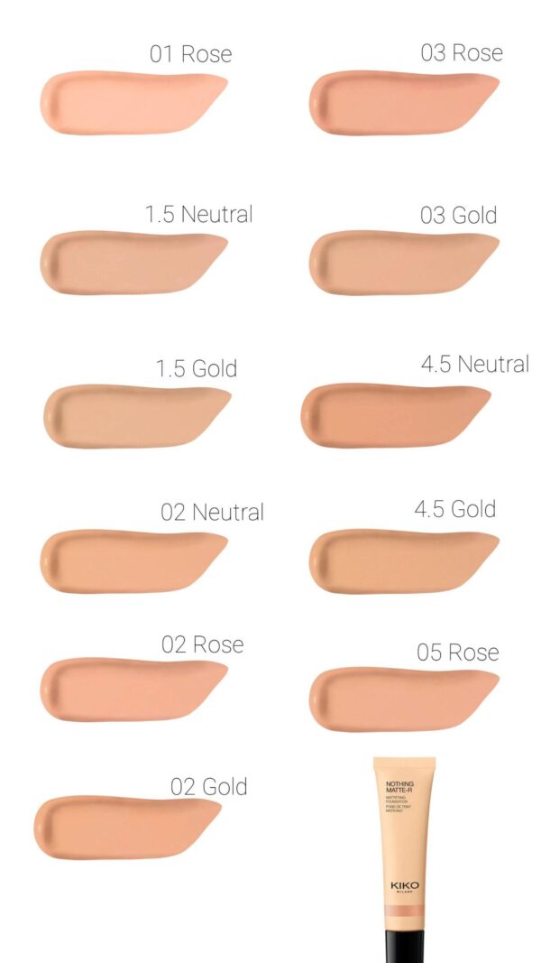 کرم‌پودر KIKO Milano Nothing Matte-R Mattifying Foundation - تصویر 2